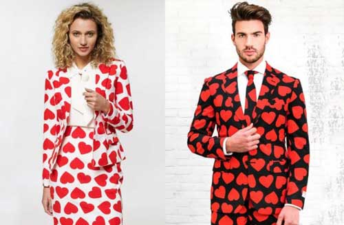 vestito rosso con cuori per san valentino